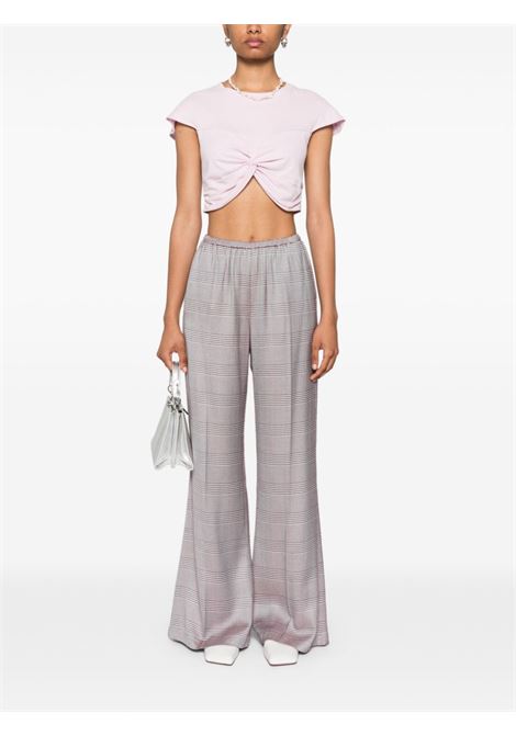 Pink plaid-check flared trousers Forte forte - women FORTE FORTE | 128232006